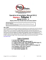 Preview for 1 page of Gallo Tech GTS-2 Operation & Installation Manual