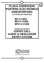 Preview for 1 page of galmar MV-0 CODE Simplified Installation