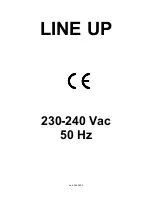 Galvamet LINE-UP 240 Vac 50 Hz Installation, Operating And Maintenance Instruction предпросмотр