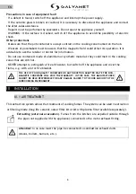 Preview for 8 page of Galvamet Perfecto Instructions For Installation, Use And Maintenance Manual