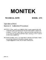 Предварительный просмотр 2 страницы Galvanic Applied Sciences Monitek AT3 Operating & Installation Manual