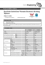 Предварительный просмотр 1 страницы Galvin Engineering Ezy-Drink 316 TDBFXEB Product Installation Manualline