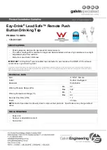 Preview for 1 page of Galvin Engineering Ezy-Drink Lead Safe 170.81.13.01 Installation Manuallines