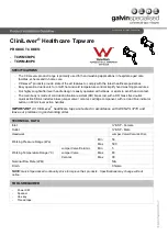 Preview for 1 page of Galvin Specialised CliniLever TCWMC80PC Manual