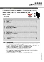 Preview for 1 page of Galvin Specialised CliniMix Lead Safe TMV SS Product Installation Manualline