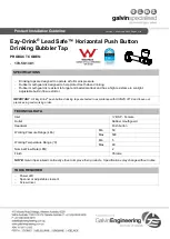 Galvin Specialised Ezy-Drink Lead Safe 170.50.13.01 Product Installation Manualline preview