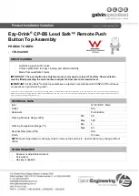 Preview for 1 page of Galvin Specialised Ezy-Drink Lead Safe CP-BS Product Installation Manualline