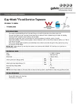 Preview for 1 page of Galvin Specialised Ezy-Wash TF78WC-ESS Product Installation Manualline