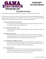 Preview for 4 page of GAMA Electronics LRF240V-2WP Instruction Manual