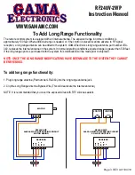 Preview for 3 page of GAMA Electronics RF240V-2WP-NIS Instruction Manual