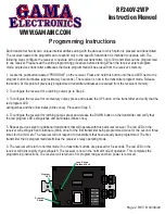 Предварительный просмотр 2 страницы GAMA Electronics RF240V-2WP Instruction Manual