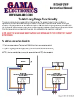 Предварительный просмотр 3 страницы GAMA Electronics RF240V-2WP Instruction Manual