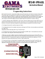 Preview for 2 page of GAMA Electronics RF24V-1PR-ASL Instruction Manual