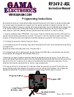 Preview for 2 page of GAMA Electronics RF24V-2-ASL Instruction Manual