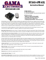 GAMA Electronics RF340-4PR-ASL-NIS Instruction Manual preview