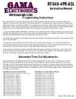 Preview for 2 page of GAMA Electronics RF340-4PR-ASL Instruction Manual