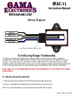 Preview for 3 page of GAMA Electronics RFAC-1L Instruction Manual