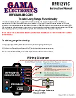 Preview for 3 page of GAMA Electronics RFR12V1C Instruction Manual