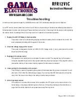 Preview for 4 page of GAMA Electronics RFR12V1C Instruction Manual