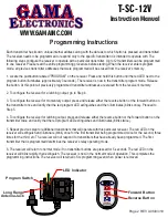 Preview for 2 page of GAMA Electronics T-SC-12V-NIS Instruction Manual