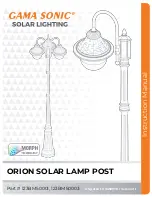 Предварительный просмотр 1 страницы Gama Sonic ORION SOLAR LAMP POST Instruction Manual