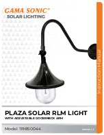 Предварительный просмотр 1 страницы Gama Sonic PLAZA SOLAR RLM LIGHT Instruction Manual