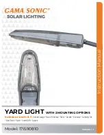 Gama Sonic YARD LIGHT 17iS90810 Instruction Manual предпросмотр