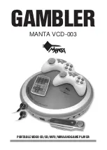 Preview for 1 page of GAMBLER MANTA VCD-003 Manual