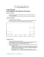 Preview for 1 page of Gambro Prisma System Calibration Instruction