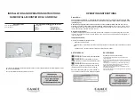 GAMCO BCS-1 Assembly, Installation And Operation Instructions preview