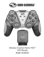 Preview for 1 page of Game Elements Wireless 2 Control Pad for PS2 Operational Instructions