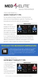 Preview for 10 page of Game ready Med4 Elite Quick Reference Manual