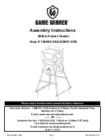 Preview for 1 page of Game Winner 165840 Assembly Instructions Manual