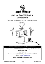 Preview for 1 page of Game Winner FSGWSF1022 Instruction Manual