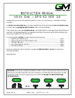 Предварительный просмотр 1 страницы GamerModz xbox One - SPS-X3 Instruction Manual