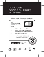 Preview for 24 page of GAMERON DUAL USB POWER CHARGER FOR PSP Manual