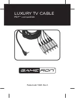 Preview for 1 page of GAMERON LUXURY TV CABLE Instruction Manual