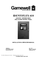 Preview for 1 page of Gamewell IdentiFlex 610 Installation & Operation Manual