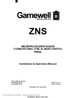 Предварительный просмотр 1 страницы Gamewell ZNS Installation & Operation Manual