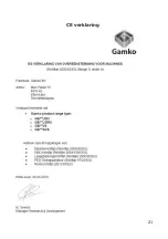 Preview for 21 page of Gamko 000030056 User Manual