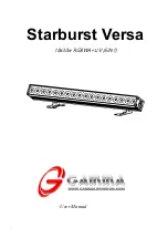 Gamma Led Vision Starburst Versa User Manual предпросмотр