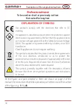 Preview for 14 page of Gamma Piu Gamma+ Uno User Manual And Warranty