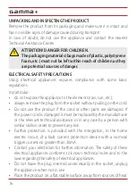 Preview for 16 page of Gamma Piu Gamma+ Uno User Manual And Warranty