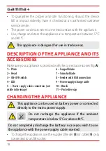 Preview for 18 page of Gamma Piu Gamma+ Uno User Manual And Warranty