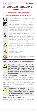 Предварительный просмотр 115 страницы Gamma Piu Vapor STYLER INFRARED User Manual