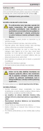 Предварительный просмотр 119 страницы Gamma Piu Vapor STYLER INFRARED User Manual