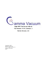 Gamma Vacuum Digitel MPC 635941 Technician Manual preview