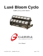 Предварительный просмотр 1 страницы Gamma Luxe Bloom Cyclo User Manual