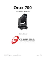 Предварительный просмотр 1 страницы Gamma Orux 700 User Manual