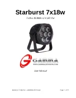 Предварительный просмотр 1 страницы Gamma Starburst 7x18w User Manual